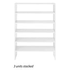 Organisateur de rangement empilable large à 2 étagères de 61 cm, marron