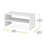 Organisateur de rangement empilable large à 2 étagères de 61 cm, marron