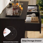 Commode à 8 tiroirs pour chambre à coucher, commode à tiroirs profonds, grande commode double pour dressing avec plateau large, commode horizontale en bois pour salon