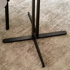 Table d'appoint ronde moderne en métal et verre trempé 19.69
