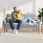 Canapé de couple 68 pouces en velours côtelé, canapé de couple moderne pour salon, chambre et bureau, canapé confortable avec coussin à ressorts