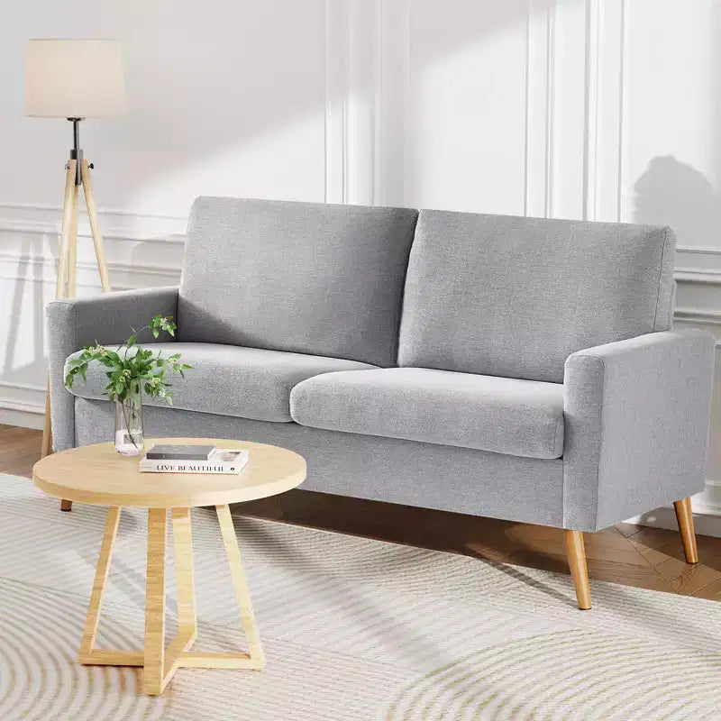 Canapé de couple 68 pouces en velours côtelé, canapé de couple moderne pour salon, chambre et bureau, canapé confortable avec coussin à ressorts