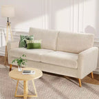 Canapé de couple 68 pouces en velours côtelé, canapé de couple moderne pour salon, chambre et bureau, canapé confortable avec coussin à ressorts