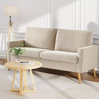 Canapé de couple 68 pouces en velours côtelé, canapé de couple moderne pour salon, chambre et bureau, canapé confortable avec coussin à ressorts