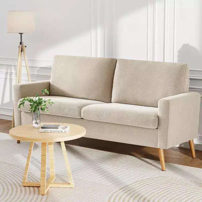 Canapé de couple 68 pouces en velours côtelé, canapé de couple moderne pour salon, chambre et bureau, canapé confortable avec coussin à ressorts