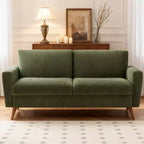 Canapé de couple 68 pouces en velours côtelé, canapé de couple moderne pour salon, chambre et bureau, canapé confortable avec coussin à ressorts