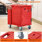 Chauffe-Plats de Traiteur Premium - Transporteur Isotherme Chaud/Froid pour 6 Bacs Gastro avec Roulettes Robustes