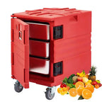 Chauffe-Plats de Traiteur Premium - Transporteur Isotherme Chaud/Froid pour 6 Bacs Gastro avec Roulettes Robustes