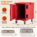 Chauffe-Plats de Traiteur Premium - Transporteur Isotherme Chaud/Froid pour 6 Bacs Gastro avec Roulettes Robustes