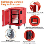 Chauffe-Plats de Traiteur Premium - Transporteur Isotherme Chaud/Froid pour 6 Bacs Gastro avec Roulettes Robustes