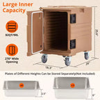 Chauffe-Plats de Traiteur Premium - Transporteur Isotherme Chaud/Froid pour 6 Bacs Gastro avec Roulettes Robustes