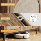 Buffet en rotin avec étagères réglables, Armoire de rangement en bois pour Salon, Couloir