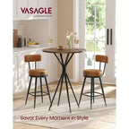 Table de bar ronde 23,6" - Table de bistrot/cocktail avec pieds en X pour cuisine/fête, cadre métallique robuste, assemblage facile