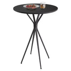 23.6 Round Bar Table - X-Leg Cocktail Pub Table for Kitchen/Party, Sturdy Metal Frame, Easy Assembly