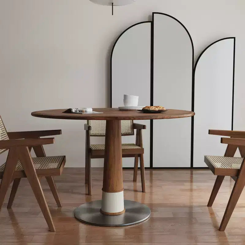 Table de salle à manger ronde Mid-Century Modern 47.2, adaptée à de multiples scénarios