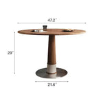 Table de salle à manger ronde Mid-Century Modern 47.2, adaptée à de multiples scénarios
