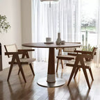 Table de salle à manger ronde Mid-Century Modern 47.2, adaptée à de multiples scénarios