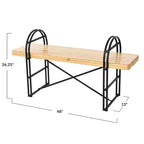 Banc en bois et métal