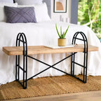 Banc en bois et métal