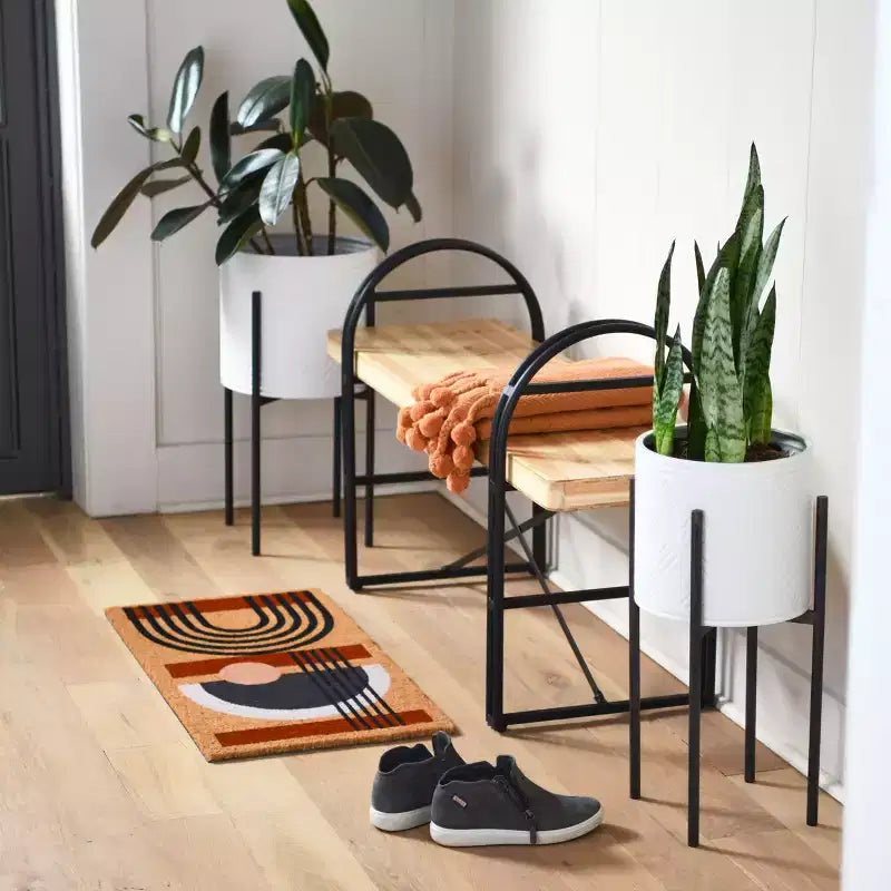 Banc en bois et métal