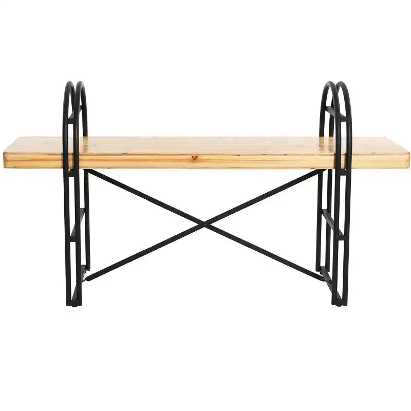 Banc en bois et métal
