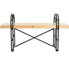 Banc en bois et métal