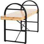 Banc en bois et métal