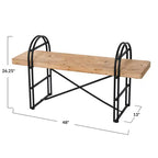 Banc en bois et métal
