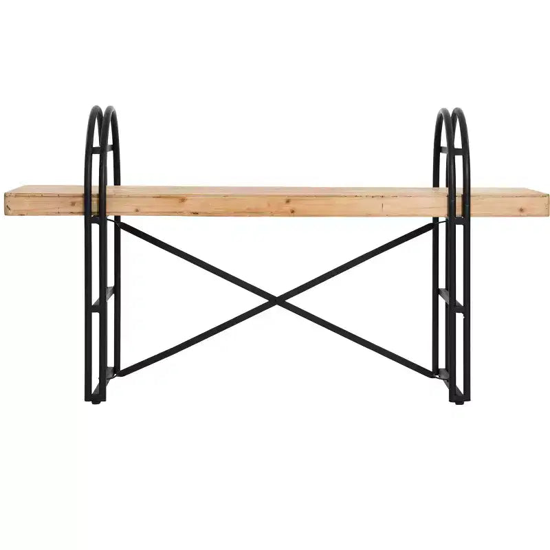 Banc en bois et métal
