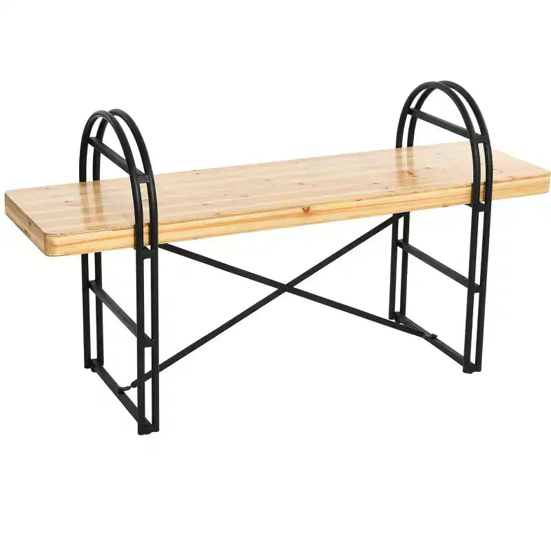 Banc en bois et métal