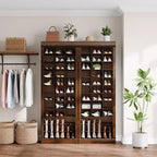 Meuble à chaussures avec 27 casiers, organisateur de rangement de chaussures haut à 10 niveaux avec espace pour bottes, étagère à chaussures autoportante pour entrée, couloir, placard