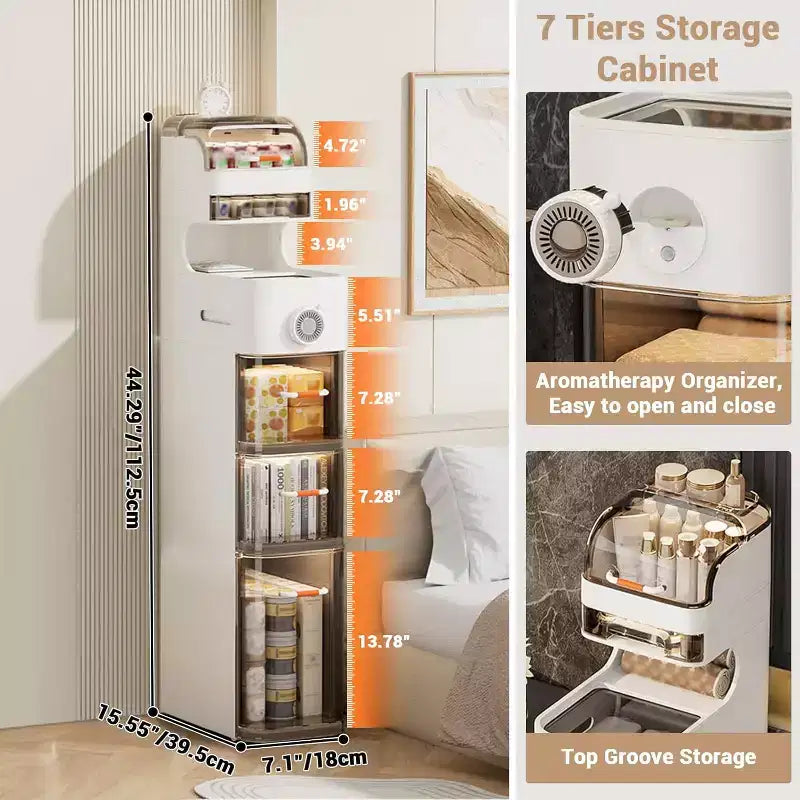 Meuble de rangement ultra-mince pour salle de bain - Organisateur étroit à roulettes pour buanderie/cuisine/bureau, prêt à l'emploi
