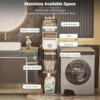 Meuble de rangement de salle de bain ultra-mince - Organiseur étroit sur roulettes pour buanderie/cuisine/bureau, prêt à l'emploi