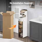 Meuble de rangement de salle de bain ultra-mince - Organiseur étroit sur roulettes pour buanderie/cuisine/bureau, prêt à l'emploi