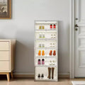 Meuble à chaussures pliable à 9 niveaux, armoire de rangement à chaussures pliable avec couvercles et porte transparente magnétique, boîtes de rangement pour chaussures pour couloir
