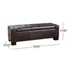 Banc ottoman de rangement capitonné contemporain