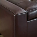 Banc ottoman de rangement capitonné contemporain