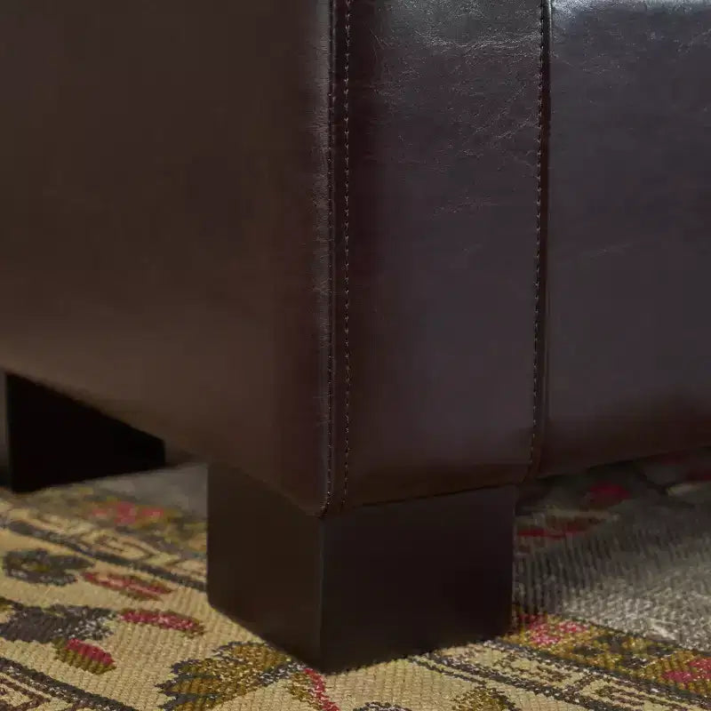Banc ottoman de rangement capitonné contemporain