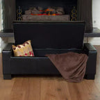 Banc ottoman de rangement capitonné contemporain