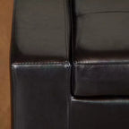 Banc ottoman de rangement capitonné contemporain