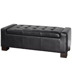 Banc ottoman de rangement capitonné contemporain