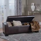 Banc ottoman de rangement capitonné contemporain