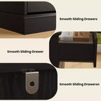 Commode à 8 tiroirs pour chambre à coucher, commode avec tiroirs profonds, grande commode double pour placard avec plateau large, commode horizontale en bois