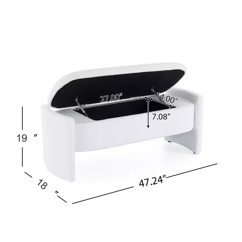 Grand banc de rangement polyvalent : Spacieux, durable et élégant pour n'importe quelle pièce, Beige