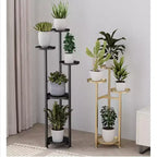 Support à fleurs d'intérieur avec étagère pour plantes, support à plantes en métal, escalier à fleurs, banc à fleurs, support à fleurs en métal facile à installer