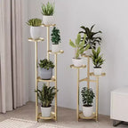 Support à fleurs d'intérieur avec étagère pour plantes, support à plantes en métal, escalier à fleurs, banc à fleurs, support à fleurs en métal facile à installer