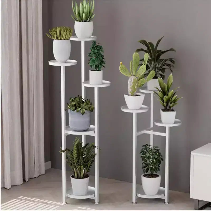 Étagère à Fleurs d'Intérieur avec Support pour Plantes, Support pour Plantes en Métal, Escalier à Fleurs, Banc à Fleurs, Support à Fleurs en Métal Facile à Installer