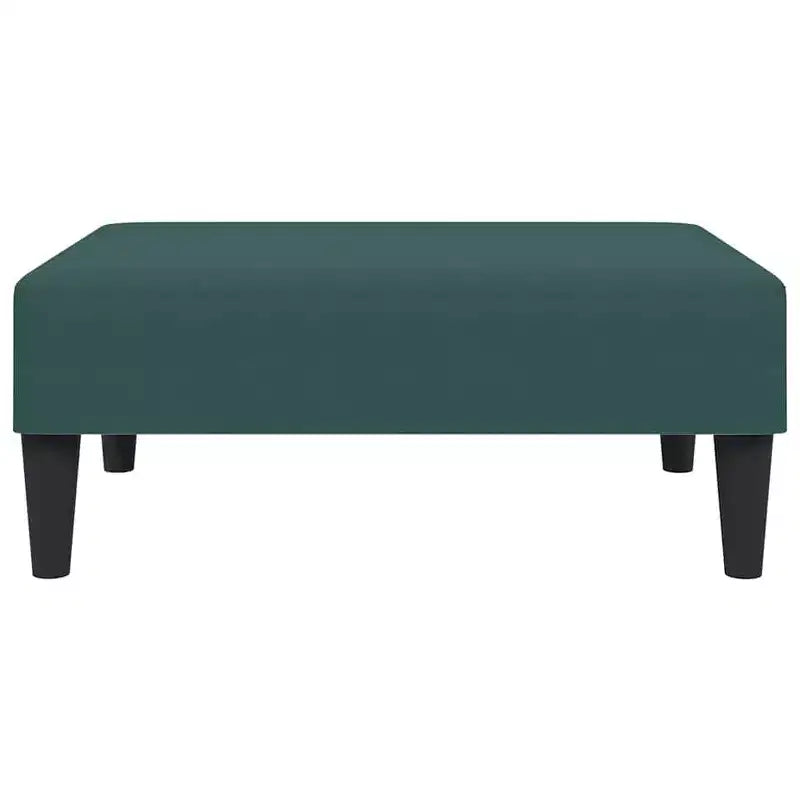 Canapé-lit 2 places et repose-pieds en velours - Vert foncé | Canapé-lit convertible | Confortable et modulable pour salon, séjour