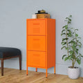 Meuble de rangement en acier pieds réglables - Orange