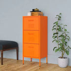 Meuble de rangement en acier pieds réglables - Orange